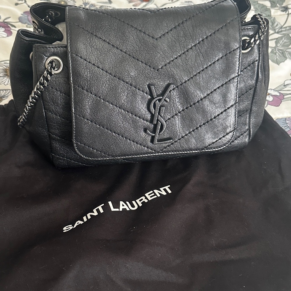 Saint Laurent Black Quilted Leather Bag